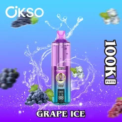 OKSO Tornado 100K RGB Disposable Vape 4 Grape Ice