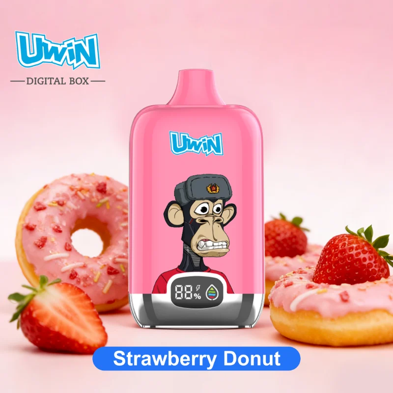 Uwin Digital Box 12000 Puffs Disposable Vape Strawberry Donut(1)