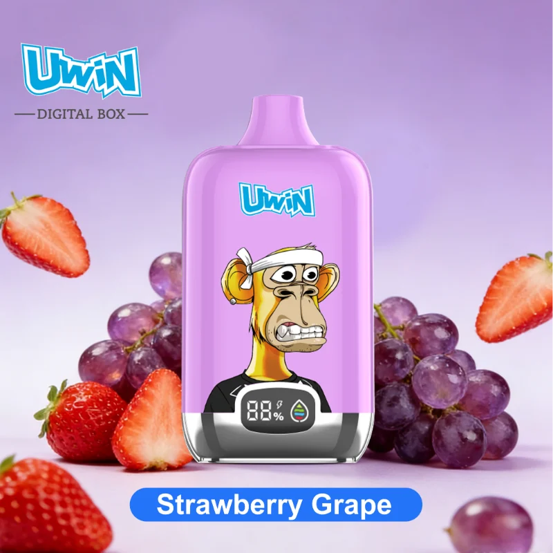 Uwin Digital Box 12000 Puffs Disposable Vape Strawberry Grape(1)