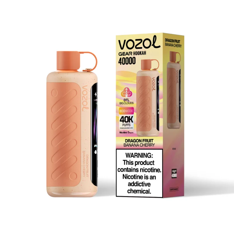 Vozol Gear Hookah 40K 40000 Puffs Disposable Vape Dragon Fruit Banana Cherry