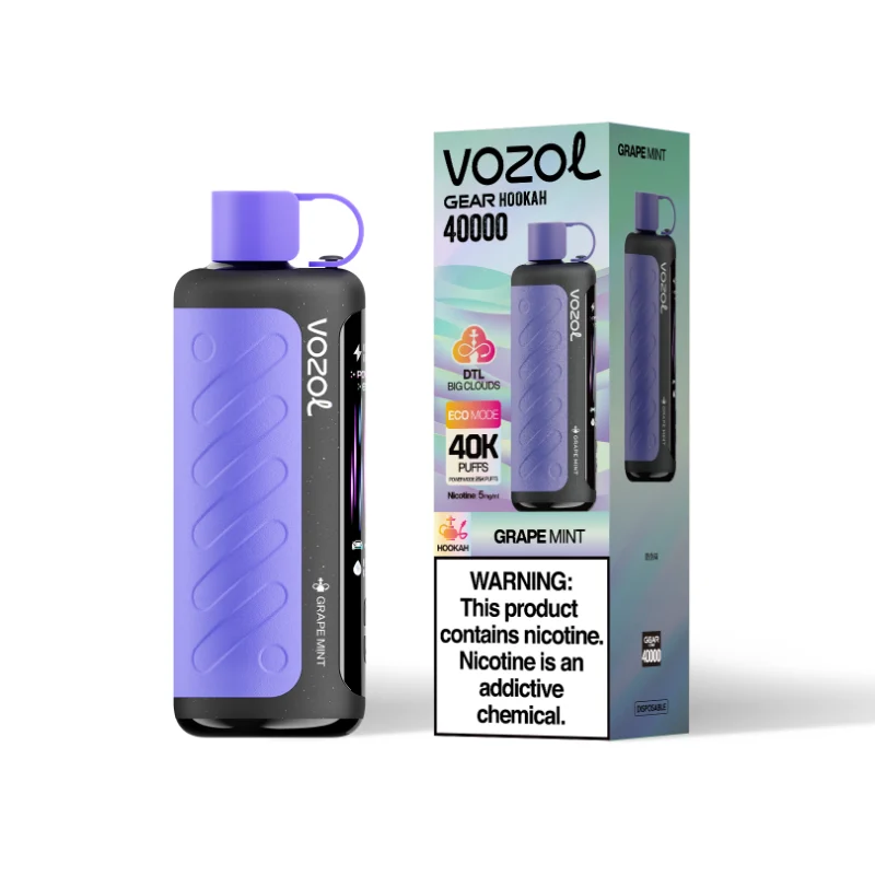 Vozol Gear Hookah 40K 40000 Puffs Disposable Vape Grape Mint Vozol Gear Hookah 40K 40000 Puffs Disposable Vape Grape Mint