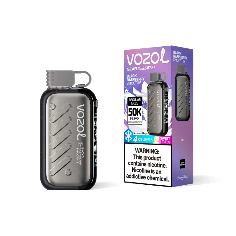 Vozol Gear Ice & Sweet 50K Disposable Vape Black Raspberry Smoothie
