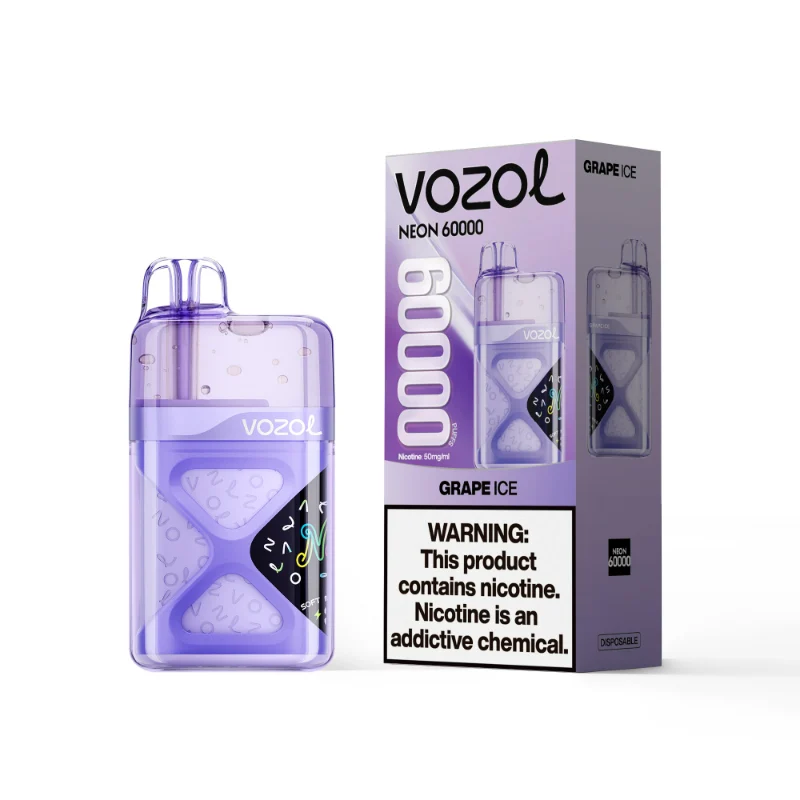 Vozol Neon 60000 Puffs Disposable Vape Grape Ice
